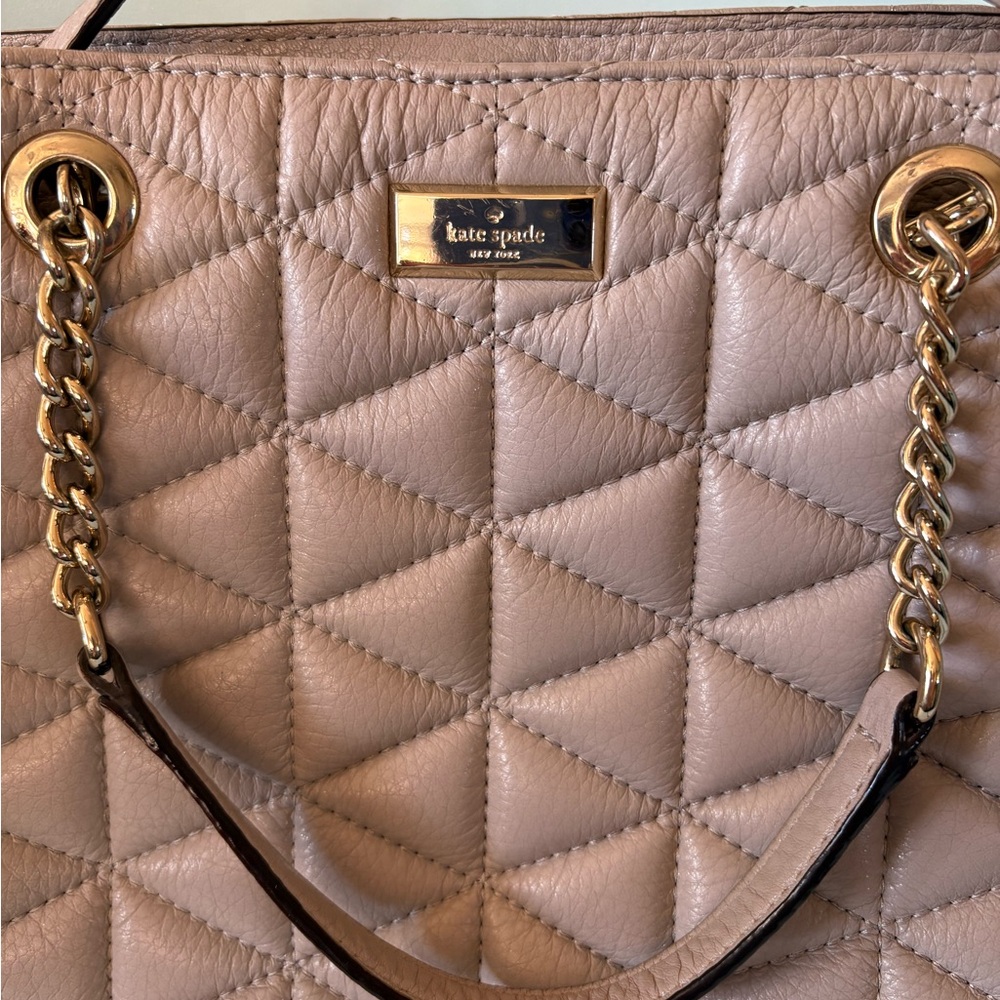 Kate Spade | Neutral Lavender Quilted Women's Medium Shoulder Bag - Picture 6 of 16